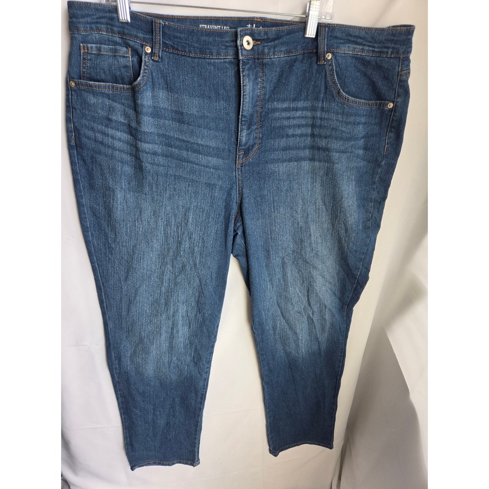 Style & Co Straight Leg Jeans Men Blue Medium Wash Straight Mid Straight NEW